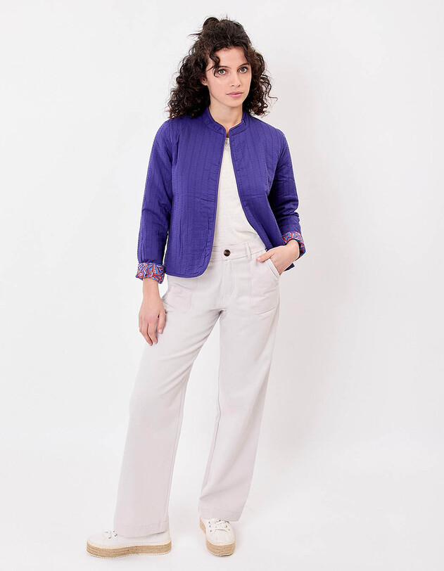 Veste matelass&eacute;e doubl&eacute;e coton bio imprim&eacute; La Fianc&eacute;e