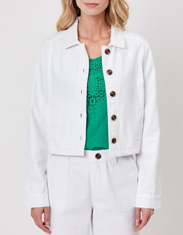 Veste courte en coton bio imprim&eacute; La Fianc&eacute;e