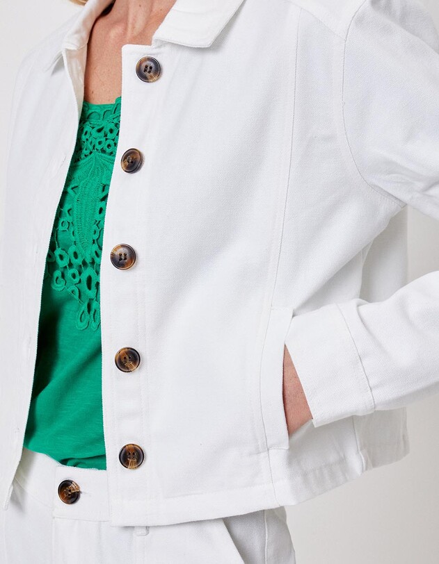 Veste courte en coton bio imprim&eacute; La Fianc&eacute;e