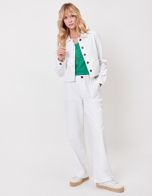 Veste courte en coton bio imprim&eacute; La Fianc&eacute;e