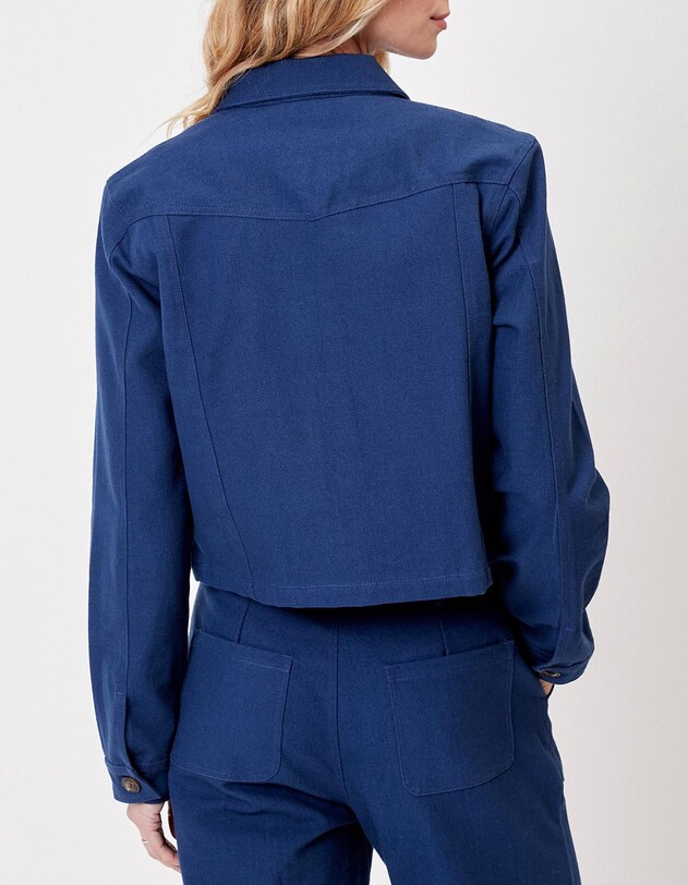 Veste courte en coton bio imprim&eacute; La Fianc&eacute;e