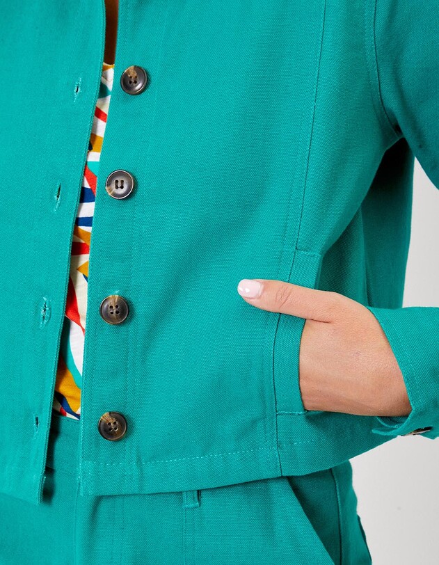 Veste courte en coton bio imprim&eacute; La Fianc&eacute;e