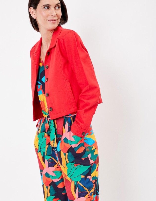 Veste courte en coton bio imprim&eacute; La Fianc&eacute;e