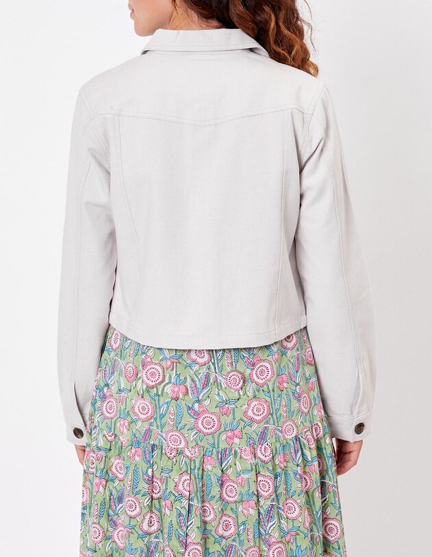 Veste courte en coton bio imprim&eacute; La Fianc&eacute;e