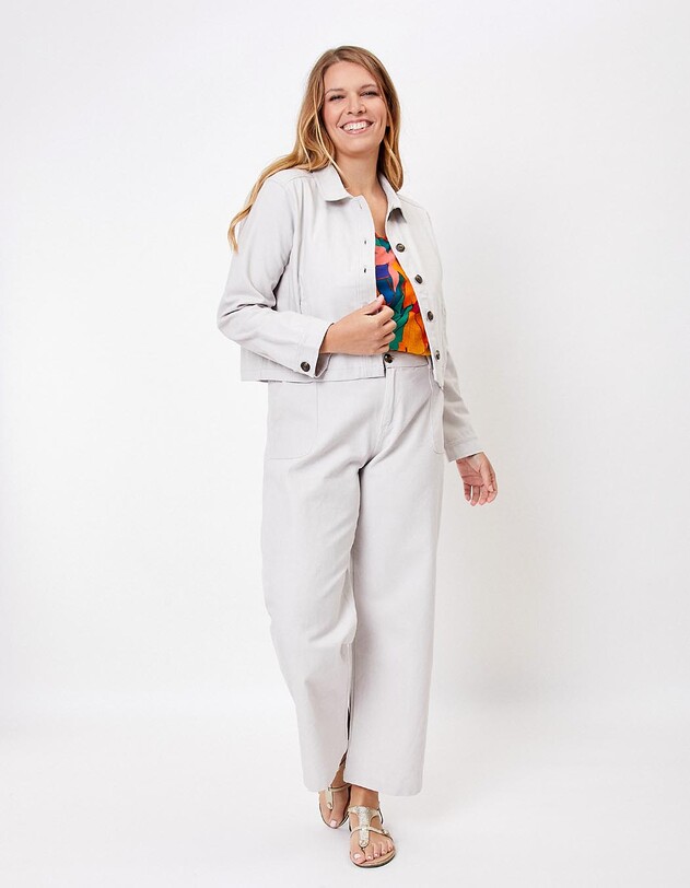 Veste courte en coton bio imprim&eacute; La Fianc&eacute;e