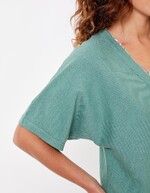 Gilet manches courtes maille imprimé La Fiancée