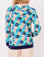 Gilet sweat coton bio zipp&eacute; imprim&eacute; imprim&eacute; La Fianc&eacute;e