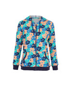 Gilet sweat coton bio zipp&eacute; imprim&eacute; imprim&eacute; La Fianc&eacute;e