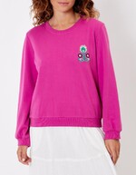 Sweat brodé coton biologique imprimé La Fiancée