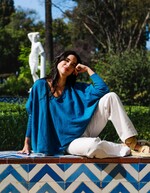 Pull oversize maille femme imprimé La Fiancée