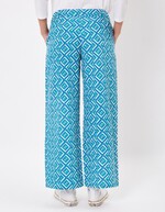 Pantalon évasé coton 7/8ème imprimé La Fiancée