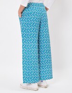 Pantalon évasé coton 7/8ème imprimé La Fiancée