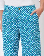 Pantalon évasé coton 7/8ème imprimé La Fiancée