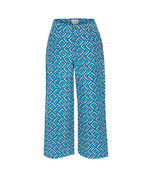 Pantalon évasé coton 7/8ème imprimé La Fiancée