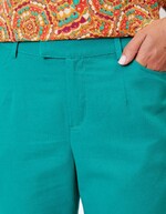 Pantalon cigarette coton imprimé La Fiancée