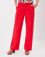 Pantalon droit coton bio &eacute;pais imprim&eacute; La Fianc&eacute;e
