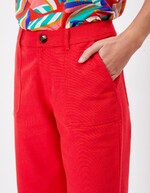 Pantalon droit coton bio &eacute;pais imprim&eacute; La Fianc&eacute;e