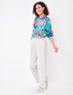 Pantalon droit coton bio épais imprimé La Fiancée