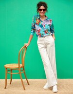 Pantalon droit coton bio épais imprimé La Fiancée