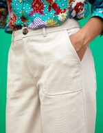 Pantalon droit coton bio épais imprimé La Fiancée