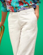 Pantalon droit coton bio épais imprimé La Fiancée