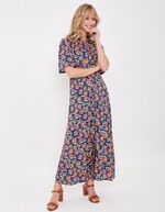 Robe chemise longue fluide imprimé La Fiancée