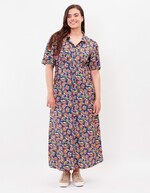 Robe chemise longue fluide imprimé La Fiancée