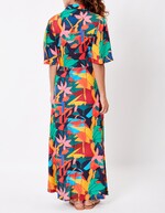 Robe chemise longue fluide imprimé La Fiancée