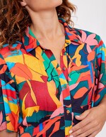 Robe chemise longue fluide imprimé La Fiancée