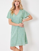 Robe ajustée voile de coton bio imprimé La Fiancée