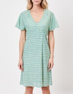 Robe ajustée voile de coton bio imprimé La Fiancée
