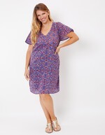 Robe ajustée voile de coton bio imprimé La Fiancée
