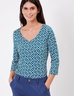 Tee-shirt coton flammé bio manches 3/4 imprimé La Fiancée