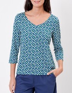 Tee-shirt coton flammé bio manches 3/4 imprimé La Fiancée