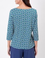 Tee-shirt coton flammé bio manches 3/4 imprimé La Fiancée