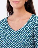 Tee-shirt coton flammé bio manches 3/4 imprimé La Fiancée