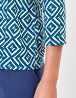 Tee-shirt coton flammé bio manches 3/4 imprimé La Fiancée