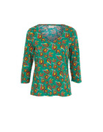 Tee-shirt coton flammé bio manches 3/4 imprimé La Fiancée