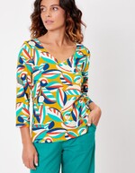 Tee-shirt coton flammé bio manches 3/4 imprimé La Fiancée