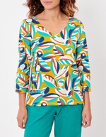 Tee-shirt coton flammé bio manches 3/4 imprimé La Fiancée