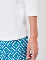 T-shirt uni coton flammé bio manches 3/4 imprimé La Fiancée