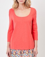 T-shirt uni coton flammé bio manches 3/4 imprimé La Fiancée