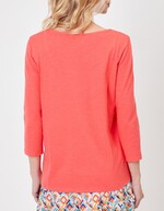 T-shirt uni coton flammé bio manches 3/4 imprimé La Fiancée