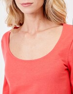 T-shirt uni coton flammé bio manches 3/4 imprimé La Fiancée