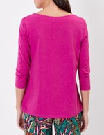 T-shirt uni coton flammé bio manches 3/4 imprimé La Fiancée