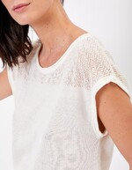 Top coton ajouré maille imprimé La Fiancée