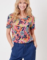 T-shirt coton flammé bio imprimé La Fiancée
