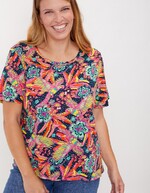 T-shirt coton flammé bio imprimé La Fiancée