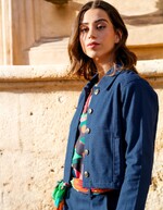 Veste courte en coton bio imprimé La Fiancée