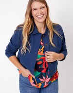 Veste courte en coton bio imprimé La Fiancée